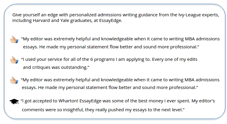 Edit and review your mba personal statement